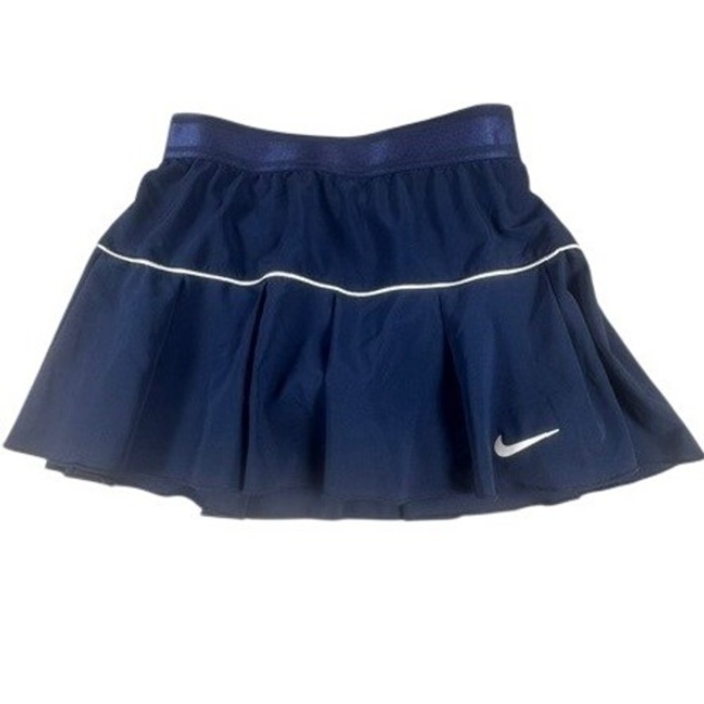 Nike Skort Women XS Court Dri-FIT Tennis Skirt Navy Blue Pleated Athletic 1544